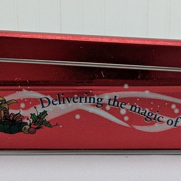 The Swiss Colony Metal Tin Lot of 2 Red Gold Santa Mouse Christmas Square Empty - Picture 7 of 16